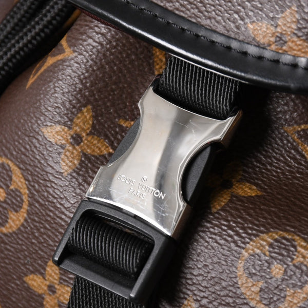 Very good condition LOUIS VUITTON Louis Vuitton backpack Monogram Macassar Monogram canvas M43422 Brown Silver hardware Used 4a003585
