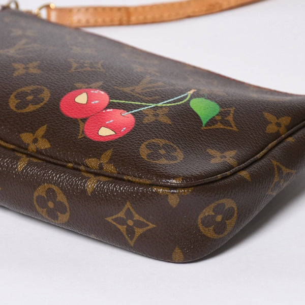 LOUIS VUITTON ルイヴィトン ポシェット アクセソワール ポーチ ショルダーバッグ モノグラム チェリー M95008 希少 美品 中古 4a005999