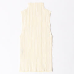 極美品 ISSEI MIYAKE イッセイミヤケ PLEATS PLEASE プリーツプリーズ ノースリーブ トップス イエロー 中古 4a006012