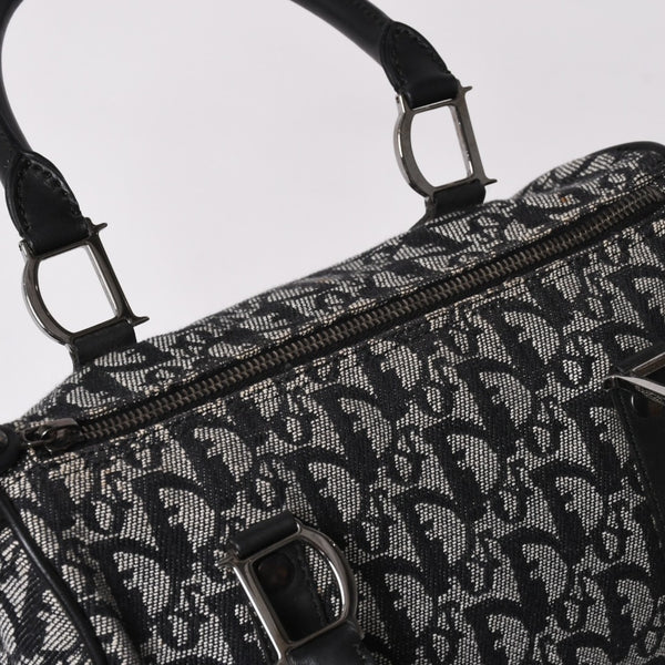 Christian Dior クリスチャンディオール スピーディ 25cm ハンドバッグ トロッター ブラック シルバー金具 美品 中古 4a003587