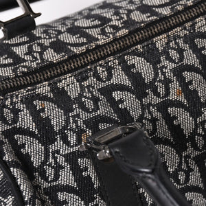 Christian Dior クリスチャンディオール スピーディ 25cm ハンドバッグ トロッター ブラック シルバー金具 美品 中古 4a003587