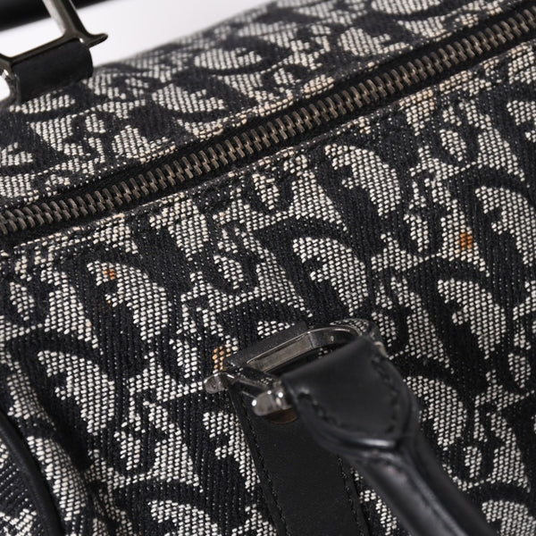 Christian Dior クリスチャンディオール スピーディ 25cm ハンドバッグ トロッター ブラック シルバー金具 美品 中古 4a003587