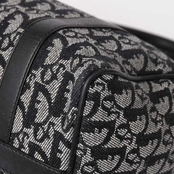 Christian Dior クリスチャンディオール スピーディ 25cm ハンドバッグ トロッター ブラック シルバー金具 美品 中古 4a003587