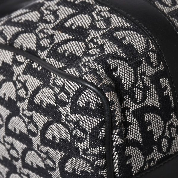 Christian Dior クリスチャンディオール スピーディ 25cm ハンドバッグ トロッター ブラック シルバー金具 美品 中古 4a003587