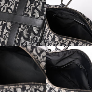 Christian Dior クリスチャンディオール スピーディ 25cm ハンドバッグ トロッター ブラック シルバー金具 美品 中古 4a003587