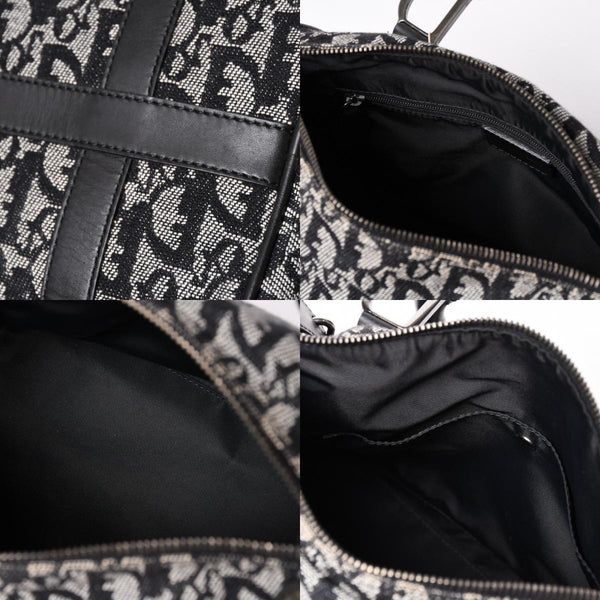 Christian Dior クリスチャンディオール スピーディ 25cm ハンドバッグ トロッター ブラック シルバー金具 美品 中古 4a003587