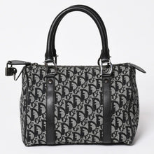 画像をギャラリービューアに読み込む, Christian Dior クリスチャンディオール スピーディ 25cm ハンドバッグ トロッター ブラック シルバー金具 美品 中古 4a003587