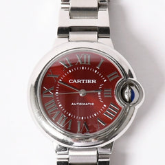 CARTIER Ballon Bleu Watch WSBB0052 Weight approx. 73.93g 33mm SS Automatic Bordeaux Dial Silver Good Condition Used 4a003158