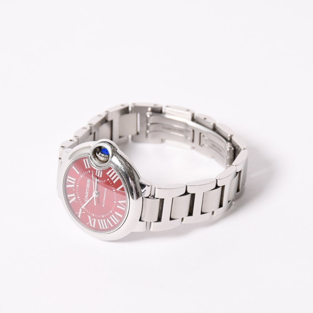 CARTIER Ballon Bleu Watch WSBB0052 Weight approx. 73.93g 33mm SS Automatic Bordeaux Dial Silver Good Condition Used 4a003158