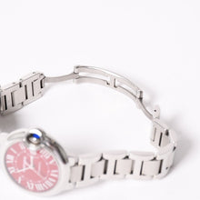 Load image into Gallery viewer, CARTIER カルティエ Ballon Bleu バロン ブルー 腕時計 WSBB0052 重量約73.93g 33mm SS 自動巻 ボルドー文字盤 シルバー 美品 中古 4a003158