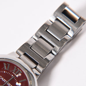 CARTIER Ballon Bleu Watch WSBB0052 Weight approx. 73.93g 33mm SS Automatic Bordeaux Dial Silver Good Condition Used 4a003158