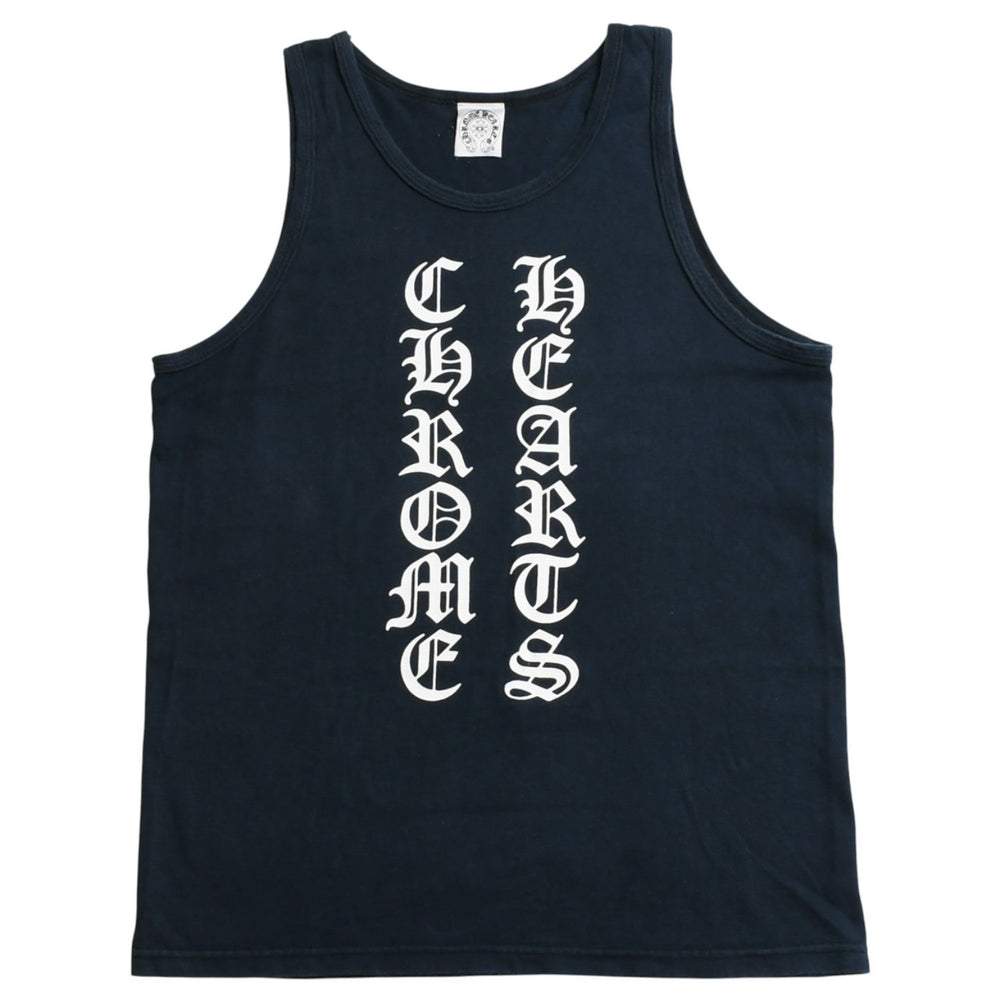 CHROME HEARTS クロムハーツ Script Logo Print Tank Top Size S スクリプトロゴ タンクトップ オールドクロム スクロールラベル サイズS 美品 中古 4a003630