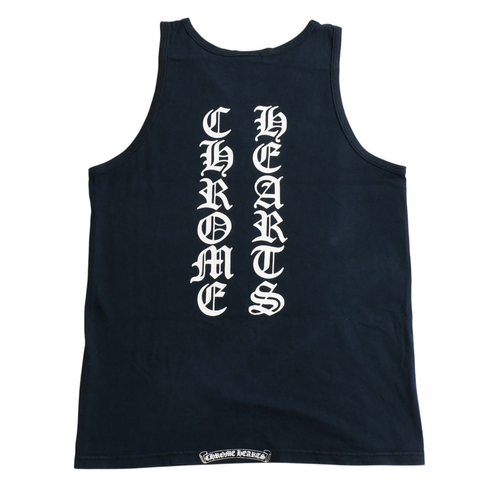 CHROME HEARTS クロムハーツ Script Logo Print Tank Top Size S スクリプトロゴ タンクトップ オールドクロム スクロールラベル サイズS 美品 中古 4a003630