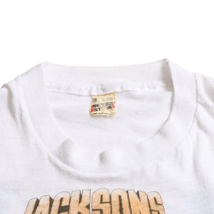 THE JACKSONS VICTORY TOUR Original Vintage T-shirt Cropped Good Condition Used 4a003619