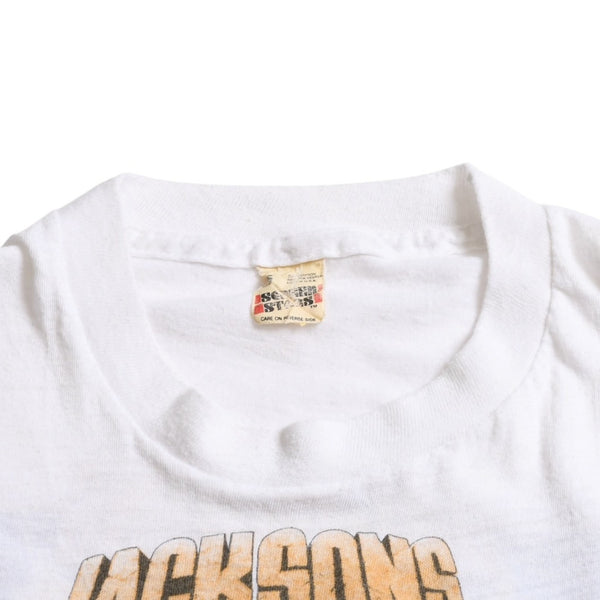 THE JACKSONS VICTORY TOUR Original Vintage T-shirt Cropped Good Condition Used 4a003619