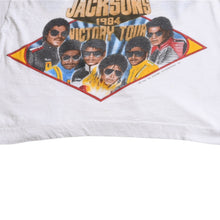 画像をギャラリービューアに読み込む, THE JACKSONS ザ ジャクソンズ VICTORY TOUR ヴィクトリーツアー オリジナル ヴィンテージ Tシャツ クロップド 美品 中古 4a003619