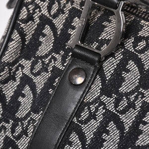 Christian Dior クリスチャンディオール スピーディ 25cm ハンドバッグ トロッター ブラック シルバー金具 美品 中古 4a003587