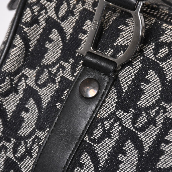 Christian Dior クリスチャンディオール スピーディ 25cm ハンドバッグ トロッター ブラック シルバー金具 美品 中古 4a003587
