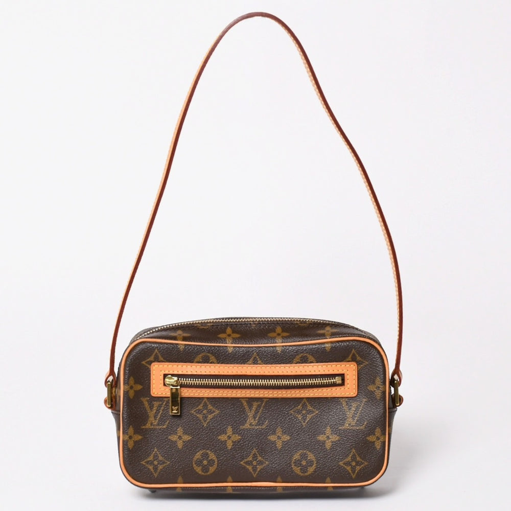 Like new LOUIS VUITTON Pochette City One Shoulder Bag M51183 Monogram Canvas Leather Brown Used 4a003684