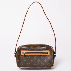 新品同様 LOUIS VUITTON ルイヴィトン ポシェットシテ ワンショルダーバッグ M51183 モノグラムキャンバス レザー ブラウン 中古 4a003684