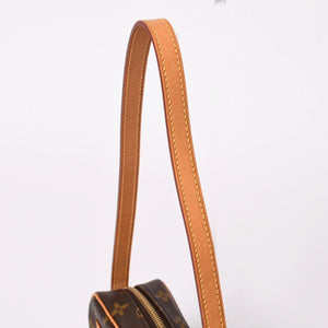 新品同様 LOUIS VUITTON ルイヴィトン ポシェットシテ ワンショルダーバッグ M51183 モノグラムキャンバス レザー ブラウン 中古 4a003684