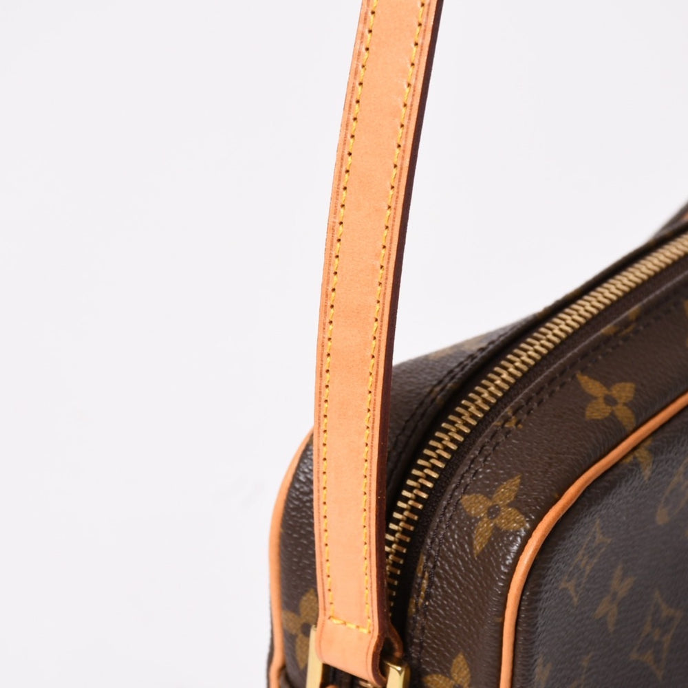 新品同様 LOUIS VUITTON ルイヴィトン ポシェットシテ ワンショルダーバッグ M51183 モノグラムキャンバス レザー ブラウン 中古 4a003684
