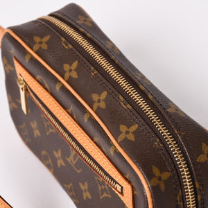 新品同様 LOUIS VUITTON ルイヴィトン ポシェットシテ ワンショルダーバッグ M51183 モノグラムキャンバス レザー ブラウン 中古 4a003684