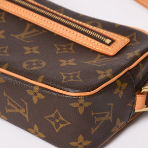 新品同様 LOUIS VUITTON ルイヴィトン ポシェットシテ ワンショルダーバッグ M51183 モノグラムキャンバス レザー ブラウン 中古 4a003684