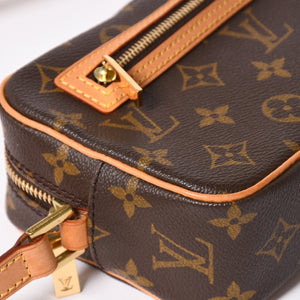 新品同様 LOUIS VUITTON ルイヴィトン ポシェットシテ ワンショルダーバッグ M51183 モノグラムキャンバス レザー ブラウン 中古 4a003684