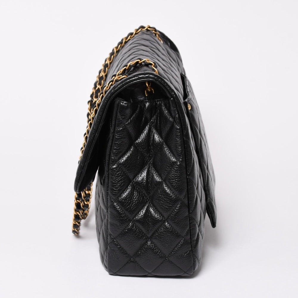 Like new 2025 CHANEL AS4661 Jumbo Matelasse Deca Matelasse Shoulder Bag Black Used 4a003601