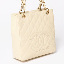 画像をギャラリービューアに読み込む, 新品同様 CHANEL シャネル プチタイムレストートバッグ 7番台 マトラッセ キャビアスキン ライトベージュ ココマーク A50994 中古 4a003507