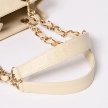 画像をギャラリービューアに読み込む, 新品同様 CHANEL シャネル プチタイムレストートバッグ 7番台 マトラッセ キャビアスキン ライトベージュ ココマーク A50994 中古 4a003507