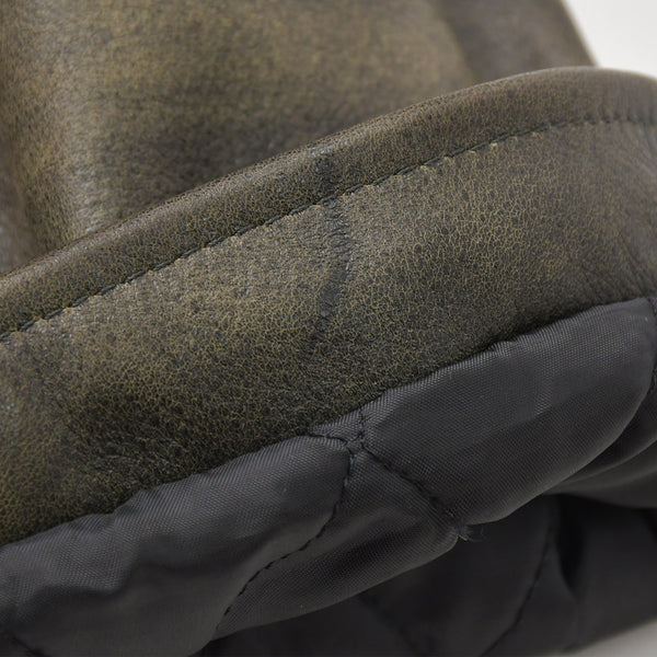 極美品 Supreme UNDERCOVER シュプリーム アンダーカバーコラボ Puffer Jacket 2023春夏 カウレザー スタッズ ダウンジャケット ブラックメタル 中古 4a003604
