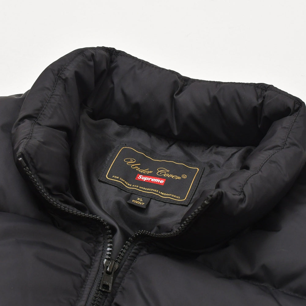 Very Good Condition Supreme UNDERCOVER Supreme Undercover Collaboration Puffer Jacket 2023 Spring/Summer Cow Leather Studded Down Jacket Black Metal Used 4a003604