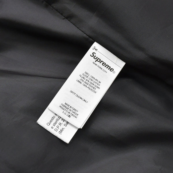 極美品 Supreme UNDERCOVER シュプリーム アンダーカバーコラボ Puffer Jacket 2023春夏 カウレザー スタッズ ダウンジャケット ブラックメタル 中古 4a003604