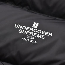 画像をギャラリービューアに読み込む, 極美品 Supreme UNDERCOVER シュプリーム アンダーカバーコラボ Puffer Jacket 2023春夏 カウレザー スタッズ ダウンジャケット ブラックメタル 中古 4a003604