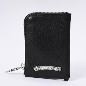 CHROME HEARTS クロムハーツ WALLET ZIP TINY タイニージップウォレット 財布 CHクロスパッチ ダガー レザー シルバー925 美品 中古 4a003785