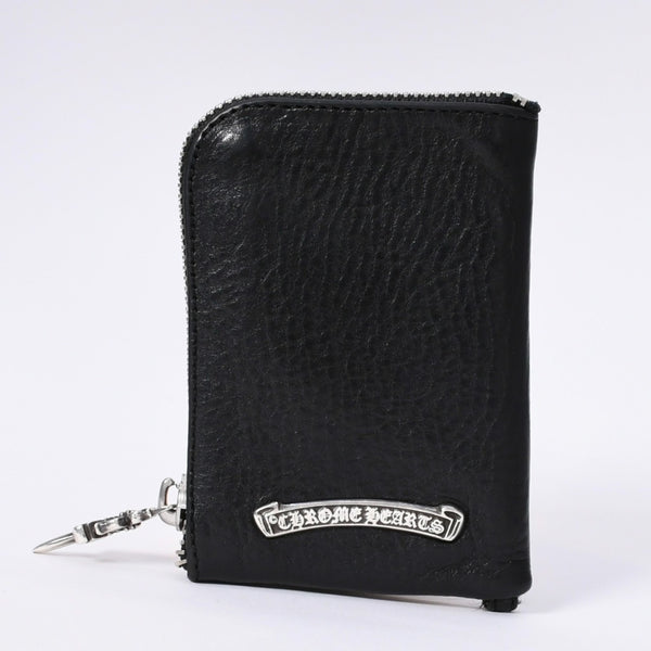 CHROME HEARTS クロムハーツ WALLET ZIP TINY タイニージップウォレット 財布 CHクロスパッチ ダガー レザー シルバー925 美品 中古 4a003785