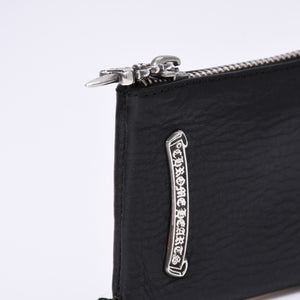 CHROME HEARTS クロムハーツ WALLET ZIP TINY タイニージップウォレット 財布 CHクロスパッチ ダガー レザー シルバー925 美品 中古 4a003785