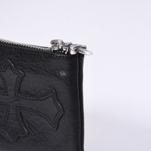 Load image into Gallery viewer, CHROME HEARTS クロムハーツ WALLET ZIP TINY タイニージップウォレット 財布 CHクロスパッチ ダガー レザー シルバー925 美品 中古 4a003785