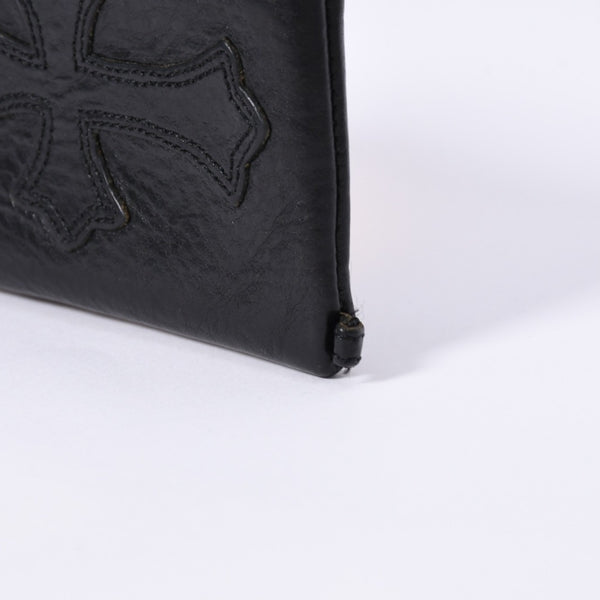 CHROME HEARTS クロムハーツ WALLET ZIP TINY タイニージップウォレット 財布 CHクロスパッチ ダガー レザー シルバー925 美品 中古 4a003785