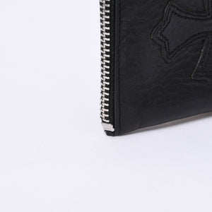 CHROME HEARTS クロムハーツ WALLET ZIP TINY タイニージップウォレット 財布 CHクロスパッチ ダガー レザー シルバー925 美品 中古 4a003785