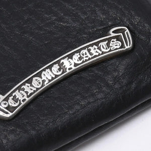 CHROME HEARTS クロムハーツ WALLET ZIP TINY タイニージップウォレット 財布 CHクロスパッチ ダガー レザー シルバー925 美品 中古 4a003785