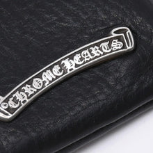 Load image into Gallery viewer, CHROME HEARTS クロムハーツ WALLET ZIP TINY タイニージップウォレット 財布 CHクロスパッチ ダガー レザー シルバー925 美品 中古 4a003785