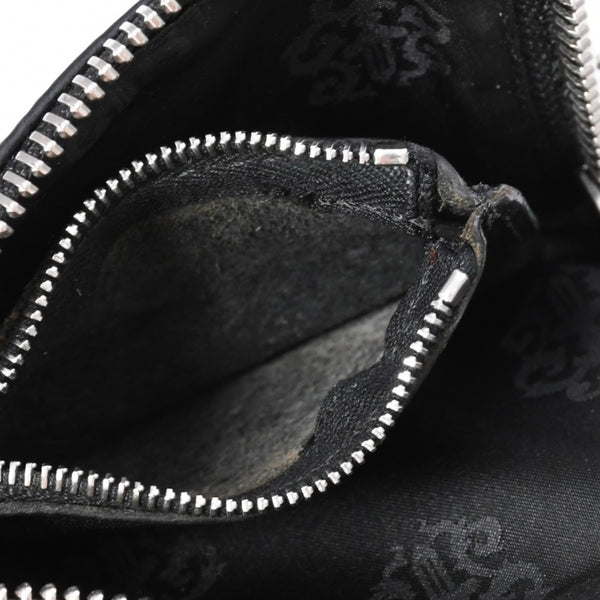CHROME HEARTS クロムハーツ WALLET ZIP TINY タイニージップウォレット 財布 CHクロスパッチ ダガー レザー シルバー925 美品 中古 4a003785