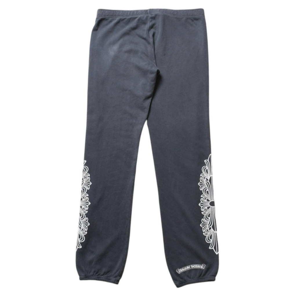 CHROME HEARTS Floral Cross Horseshoe Print Sweatpants SW Jogger Pants Charcoal S Size Good Condition Used 4a003783