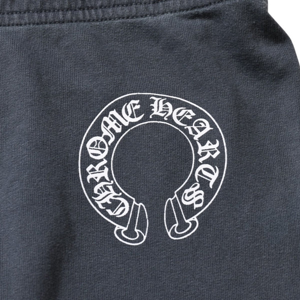 CHROME HEARTS クロムハーツ フローラルクロス ホースシュープリント スウェットパンツ SW ジョガーパンツ チャコール Sサイズ 美品 中古 4a003783