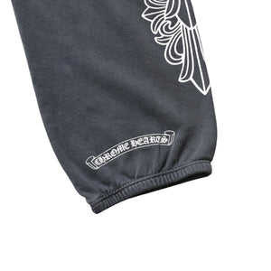 CHROME HEARTS クロムハーツ フローラルクロス ホースシュープリント スウェットパンツ SW ジョガーパンツ チャコール Sサイズ 美品 中古 4a003783