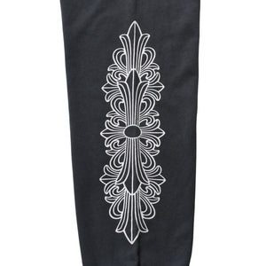 CHROME HEARTS クロムハーツ フローラルクロス ホースシュープリント スウェットパンツ SW ジョガーパンツ チャコール Sサイズ 美品 中古 4a003783