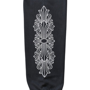CHROME HEARTS クロムハーツ フローラルクロス ホースシュープリント スウェットパンツ SW ジョガーパンツ チャコール Sサイズ 美品 中古 4a003783